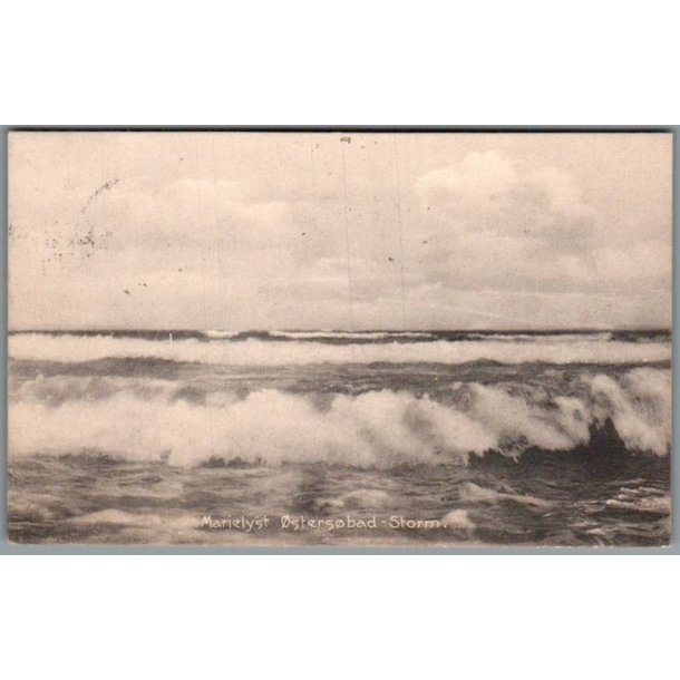 Marielyst �sters�bad - Storm - Postkort - Brugt