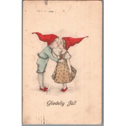 Julem�rke 1906 p� Postkort - Stemplet 24 - 12 - 1906