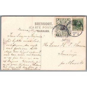 Julemrke 1906 p Postkort - Stemplet 20 - 12 - 1906