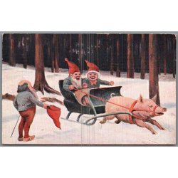 Julemrke 1906 p Postkort - Stemplet 24 - 12 - 1906