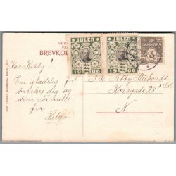 Julem�rke 1906 p� Postkort - Stemplet 24 - 12 - 1906