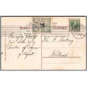 Julemrke 1906 p Postkort - Stemplet 24 - 12 - 1906