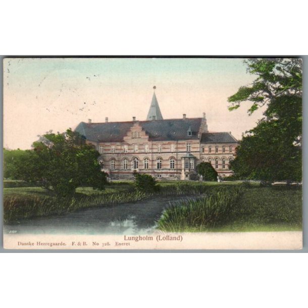 Lungholm (Lolland) - Danske Herregaarde F&B 328 - Postkort - Brugt