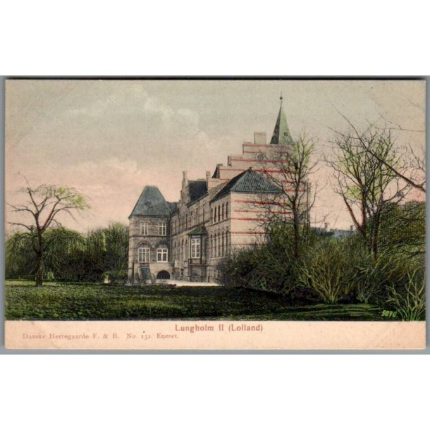 Lungholm II (Lolland) - Danske Herregaarde F&B 132 - Postkort - Ubrugt