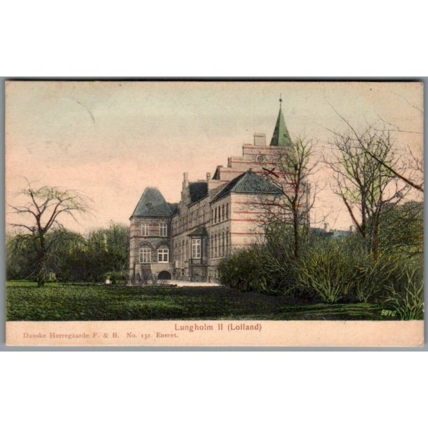 Lungholm II (Lolland) - Danske Herregaarde F&B 132 - Postkort - Brugt