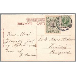 Julemrke 1906 p Postkort - Stemplet 24 - 12 - 1906