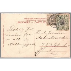 Julemrke 1906 p Postkort - Stemplet 23 - 12 - 1906
