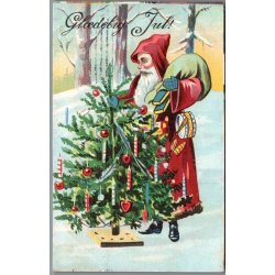 Julemrke 1906 p Postkort - Stemplet 24 - 12 - 1906