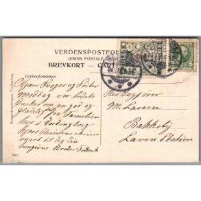 Julemrke 1906 p Postkort - Stemplet 23 - 12 - 1906
