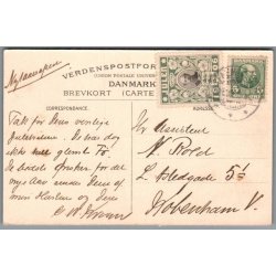 Julem�rke 1906 p� Postkort - Stemplet 29 - 12 - 1906
