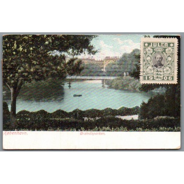 Julemrke 1906 p Postkort - Stemplet 19 - 12 - 1906 - Julemrke p forsiden !