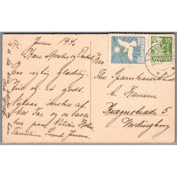 Julemrke 1940 p Postkort