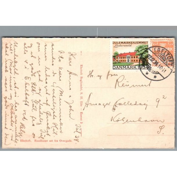 Julemrke 1934 p Postkort