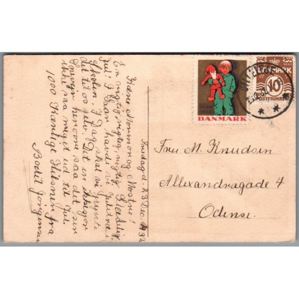 Julemrke 1932 p Postkort