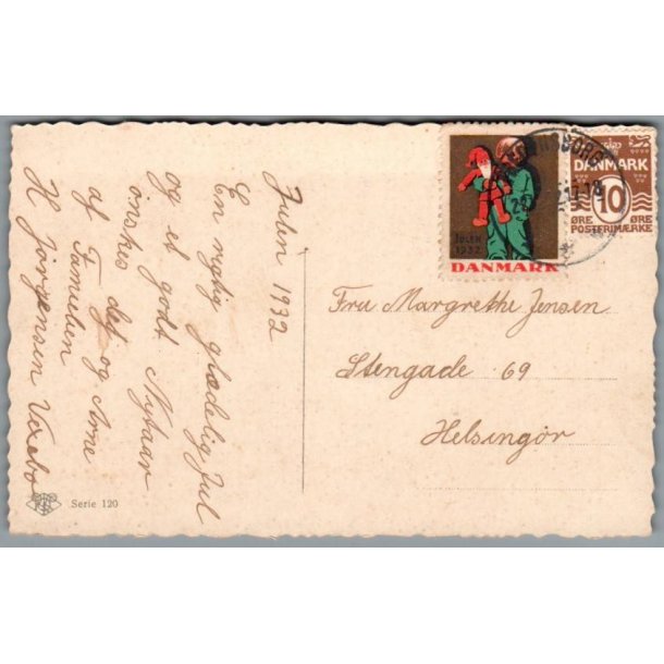 Julemrke 1932 p Postkort