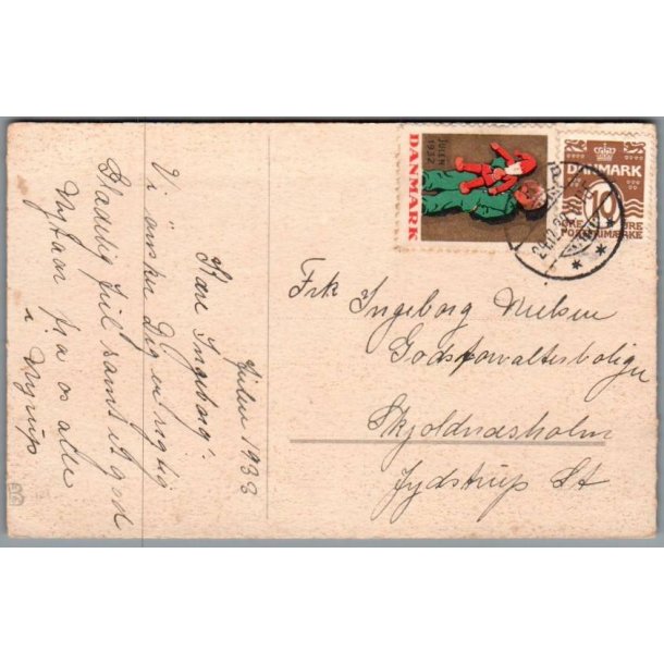 Julemrke 1932 p Postkort
