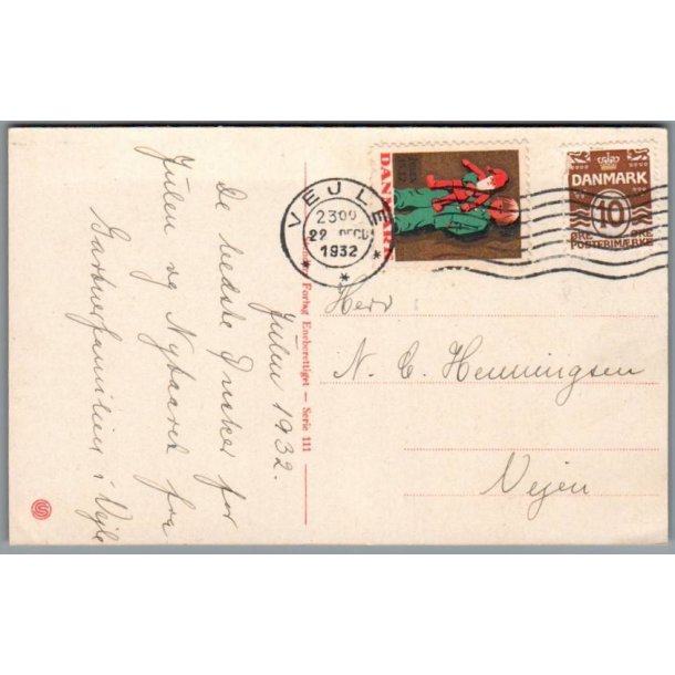 Julemrke 1932 p Postkort