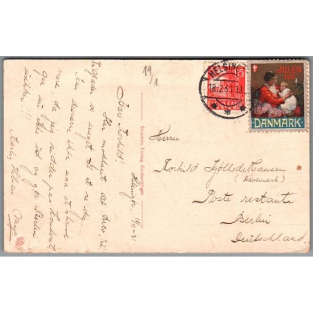 Julem�rke 1931 p� Postkort