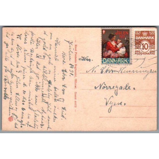 Julem�rke 1931 p� Postkort