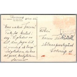 Silhuet - Postkort - De vilde svaner - I.H. - Brugt