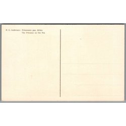 Silhuet - Postkort - Prinsessen paa �rten - Ubrugt