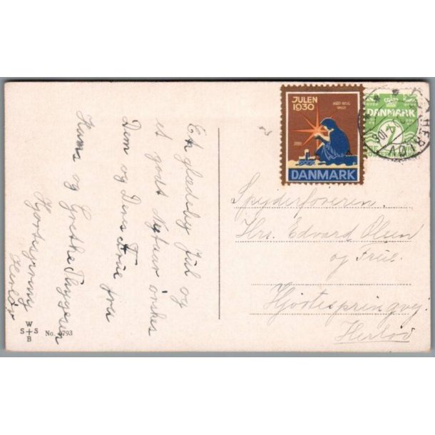 Julem�rke 1930 p� Postkort