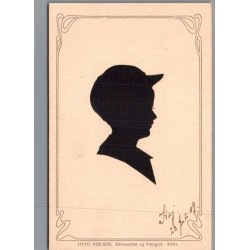 Silhuet - Postkort - Otto Nielsen -  Ubrugt