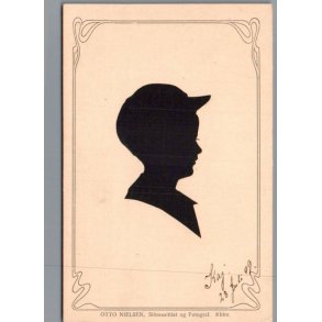 Silhuet - Postkort - Otto Nielsen -  Ubrugt