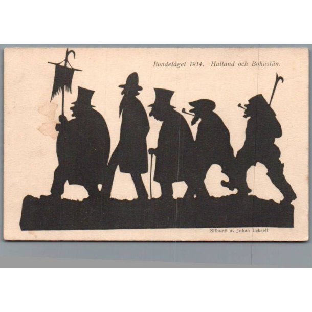 Silhuet - Postkort - Bondet�get 1914 - Brugt