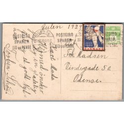 Julem�rke 1929 p� Postkort