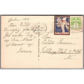 Julem�rke 1929 p� Postkort