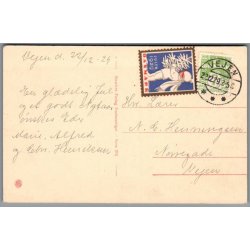 Julem�rke 1929 p� Postkort