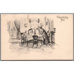 Julem�rke 1929 p� Postkort