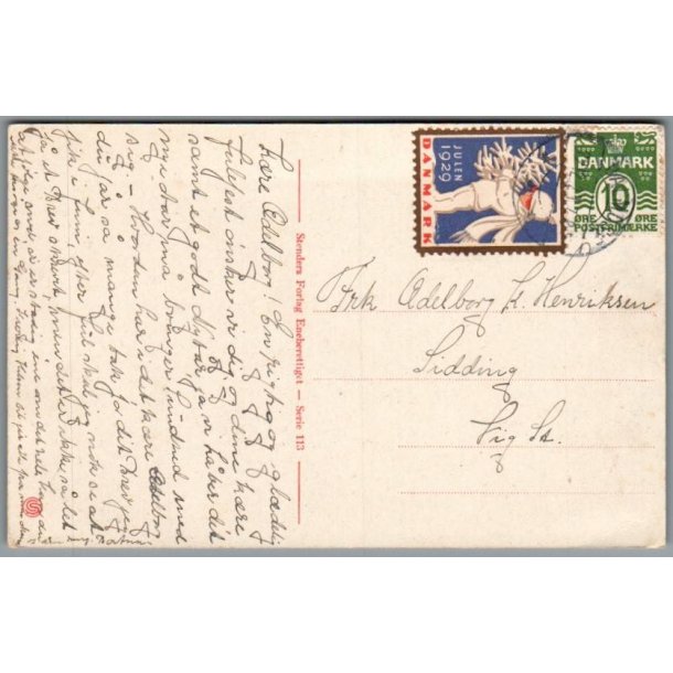Julem�rke 1929 p� Postkort