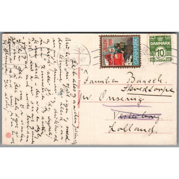 Julemrke 1928 p Postkort