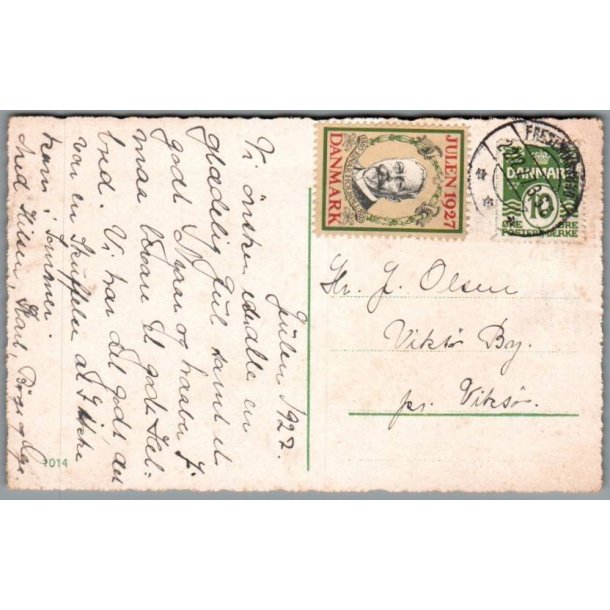 Julemrke 1927 p Postkort