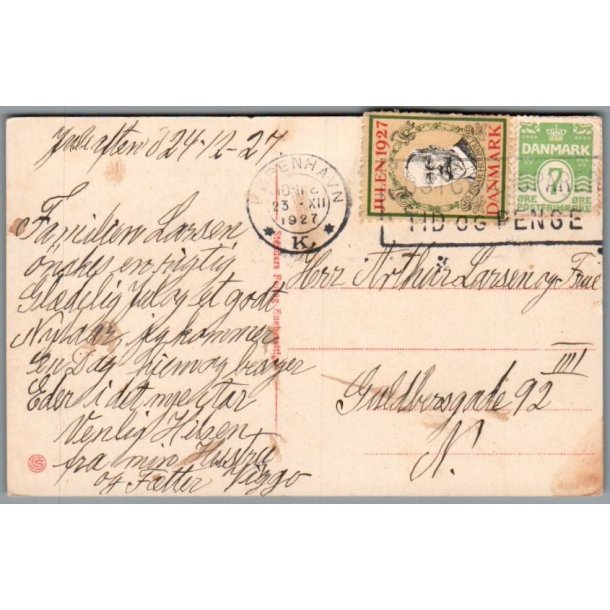 Julemrke 1927 p Postkort