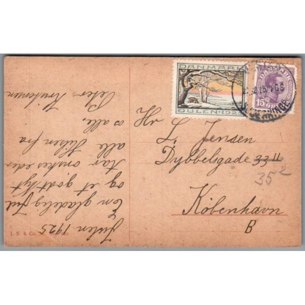 Julemrke 1925 p Postkort