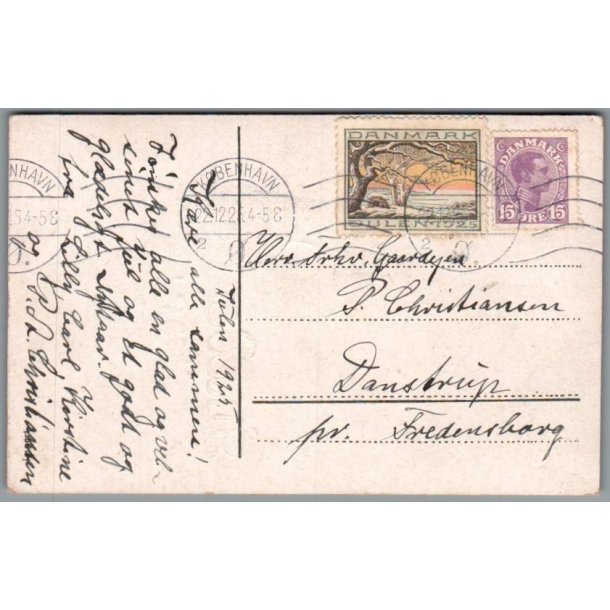 Julem�rke 1925 p� Postkort