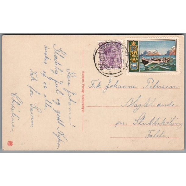 Julemrke 1923 p Postkort