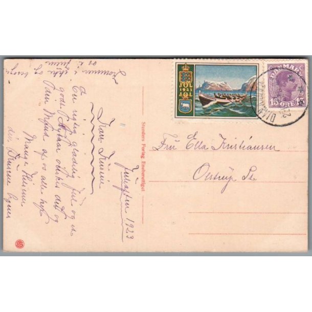 Julemrke 1923 p Postkort