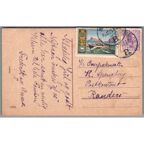 Julemrke 1923 p Postkort