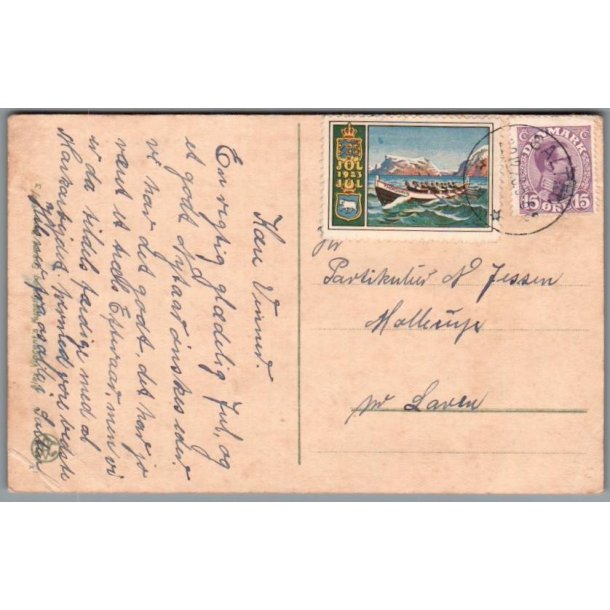 Julemrke 1923 p Postkort