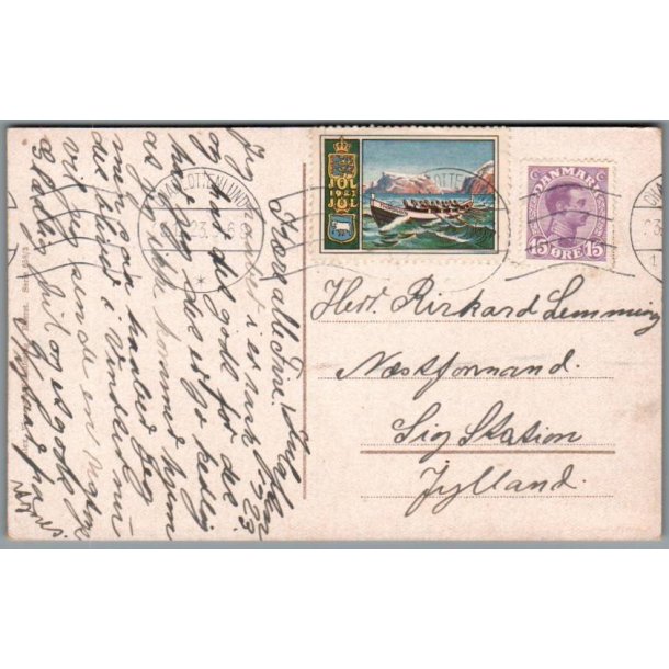 Julemrke 1923 p Postkort