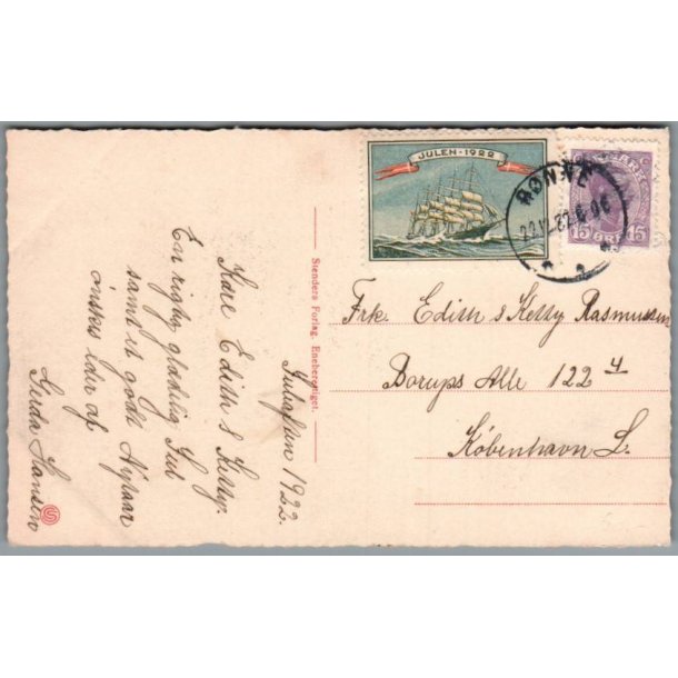 Julemrke 1922 p Postkort