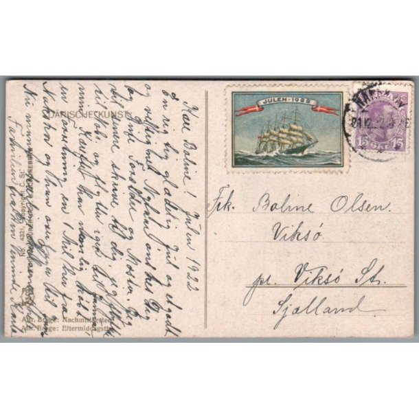 Julemrke 1922 p Postkort