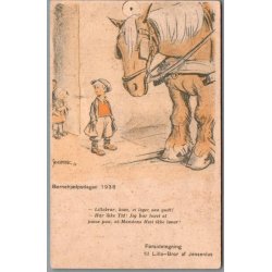 B�rnehj�lpsdagen 1938 - Postkort - Brugt - N�lehul !