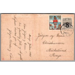 Julemrke 1921 p Postkort
