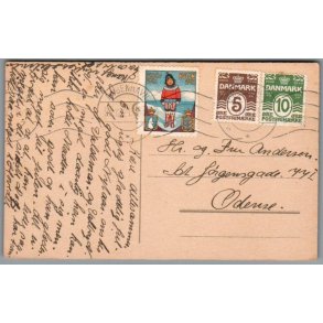 Julemrke 1921 p Postkort