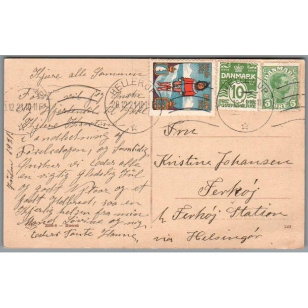 Julemrke 1921 p Postkort
